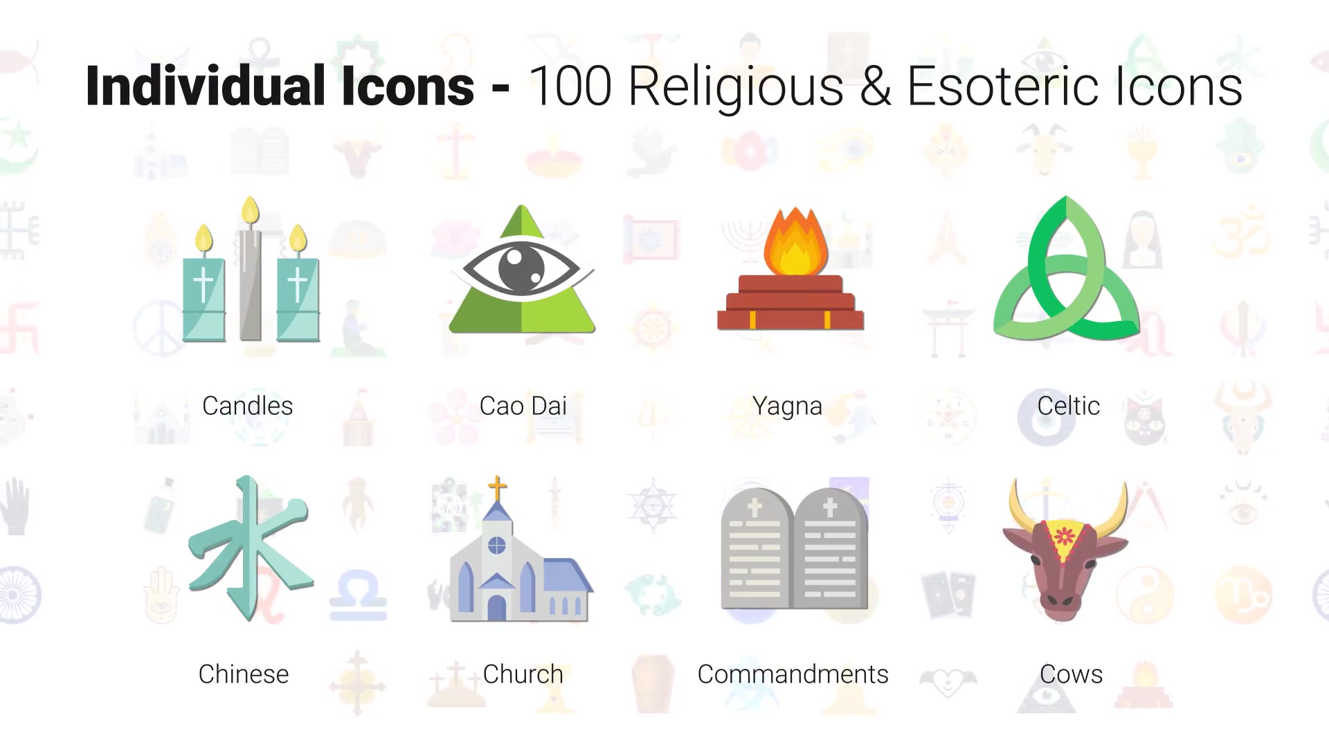 100 Religious Icons Videohive 29967265 After Effects Image 7