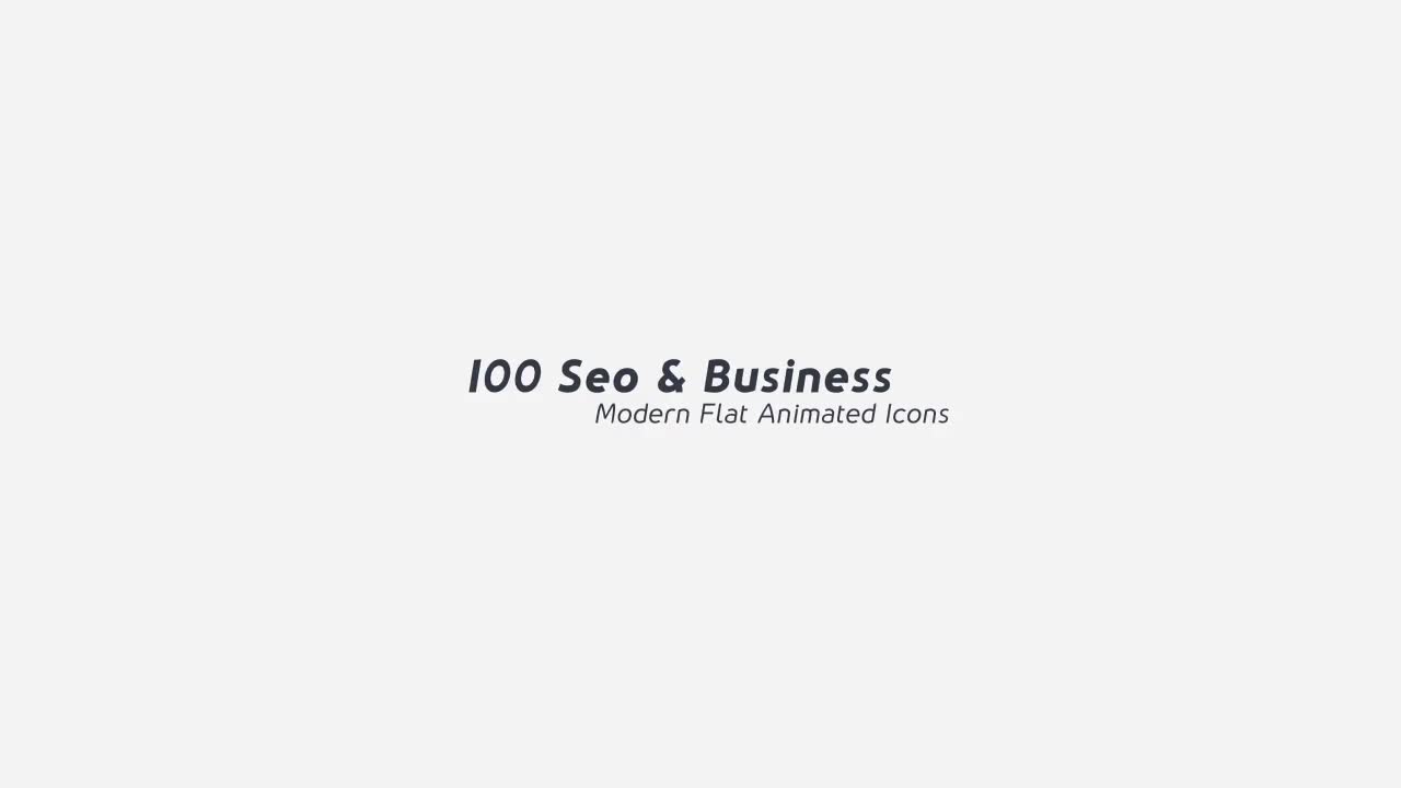100 Seo & Business Modern Flat Animated Icons Mogrt Videohive 25420234 Premiere Pro Image 1