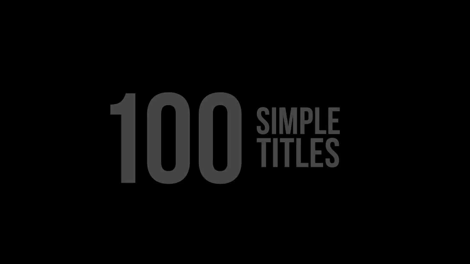 100 Simple Titles Videohive 22740875 After Effects Image 12