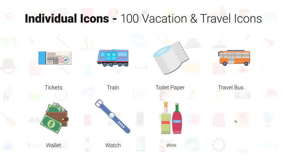 100 Travel & Vacation Icons Videohive 32262002 After Effects Image 11