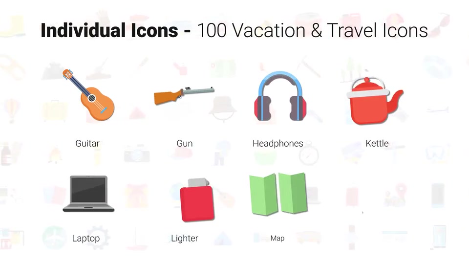 100 Travel & Vacation Icons Videohive 32262002 After Effects Image 8