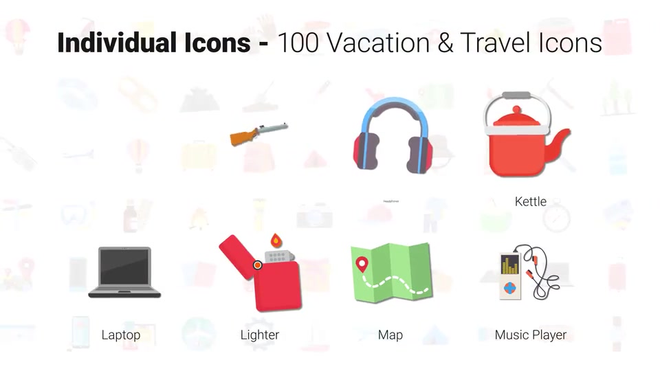 100 Travel & Vacation Icons Videohive 32262002 After Effects Image 9