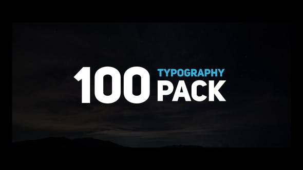 100 Typography Slides - Videohive Download 23450319