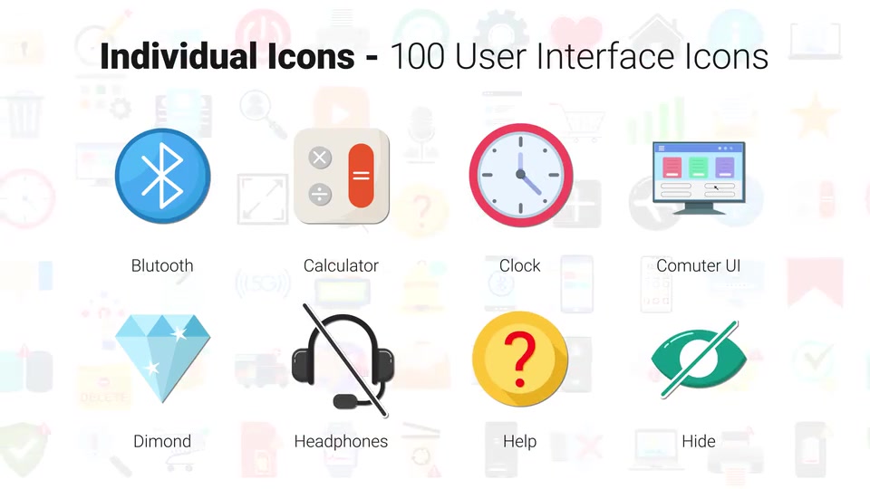 100 User Interface Icons Videohive 33180948 After Effects Image 10