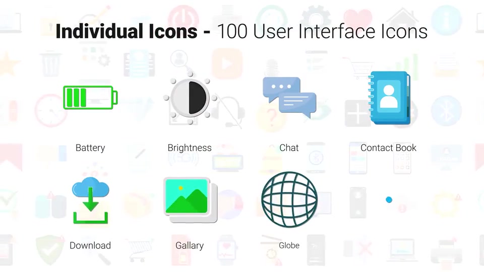 100 User Interface Icons Videohive 33180948 After Effects Image 5