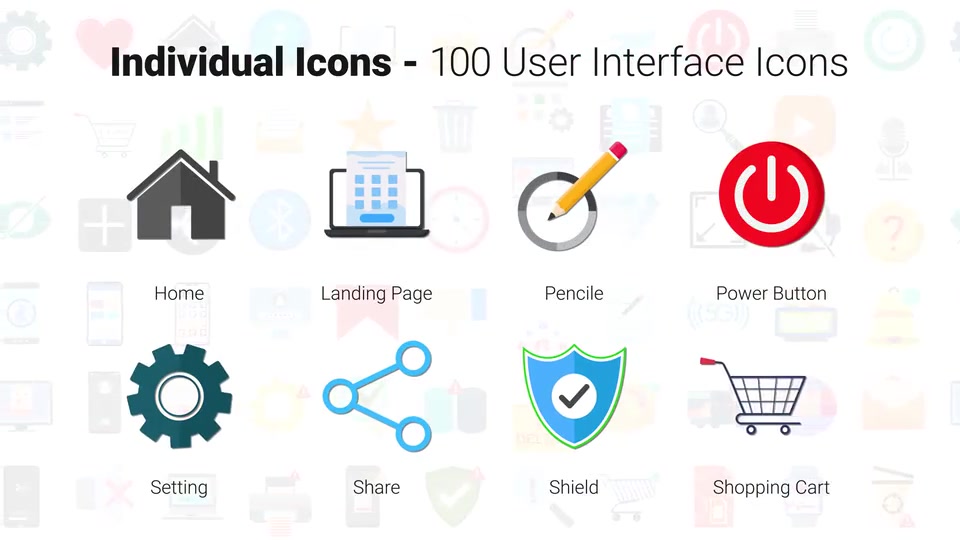 100 User Interface Icons Videohive 33180948 After Effects Image 7