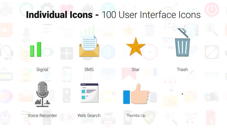 100 User Interface Icons Videohive 33180948 After Effects Image 8