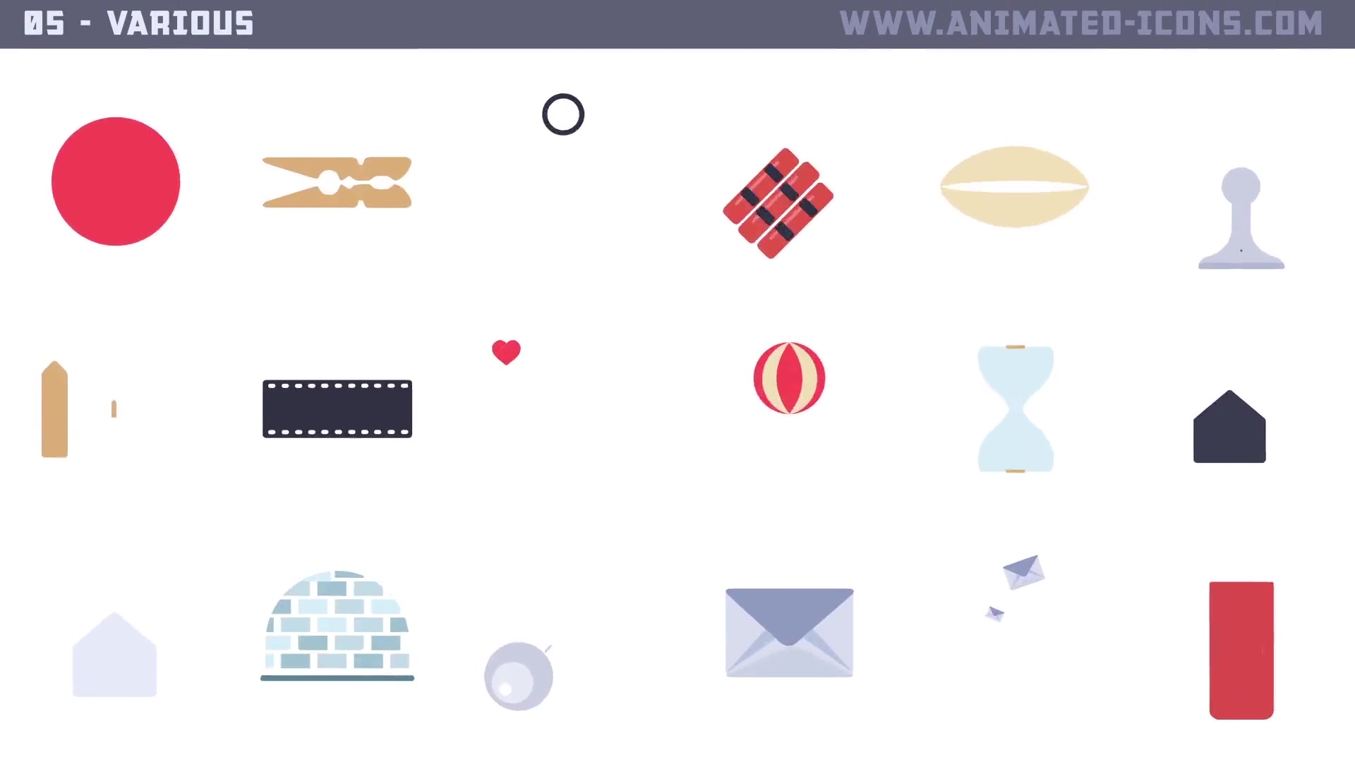1000+ Flat Animated Icons Pack - Download Videohive 21539748