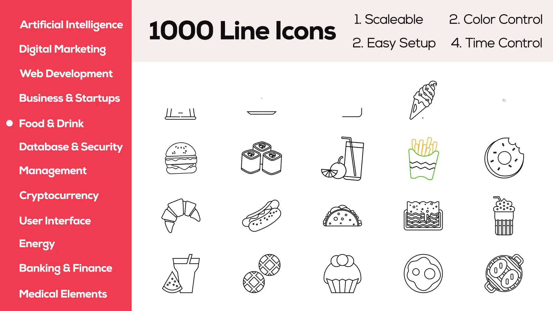 1000+ Line Icons Pack Videohive 35290895 After Effects Image 3