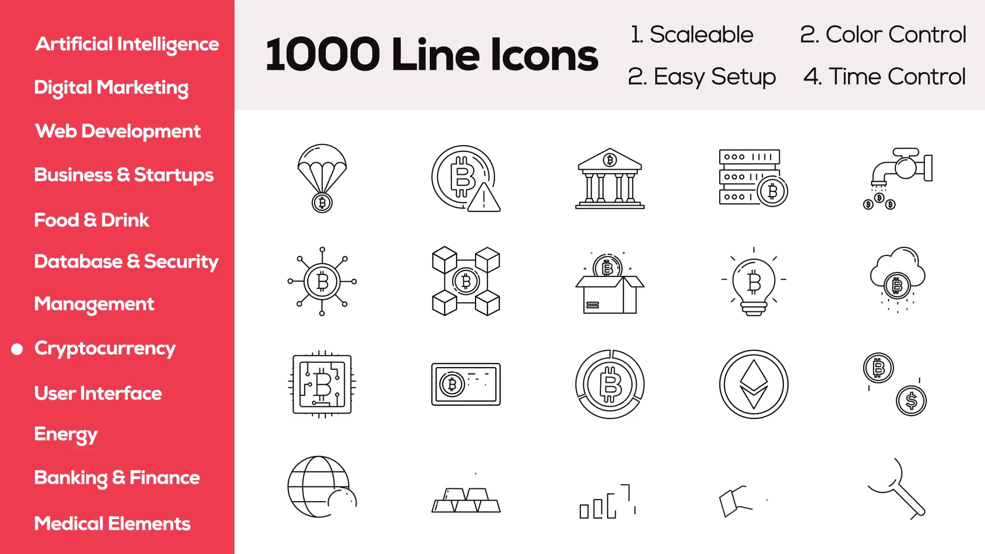 1000+ Line Icons Pack Videohive 35290895 After Effects Image 4