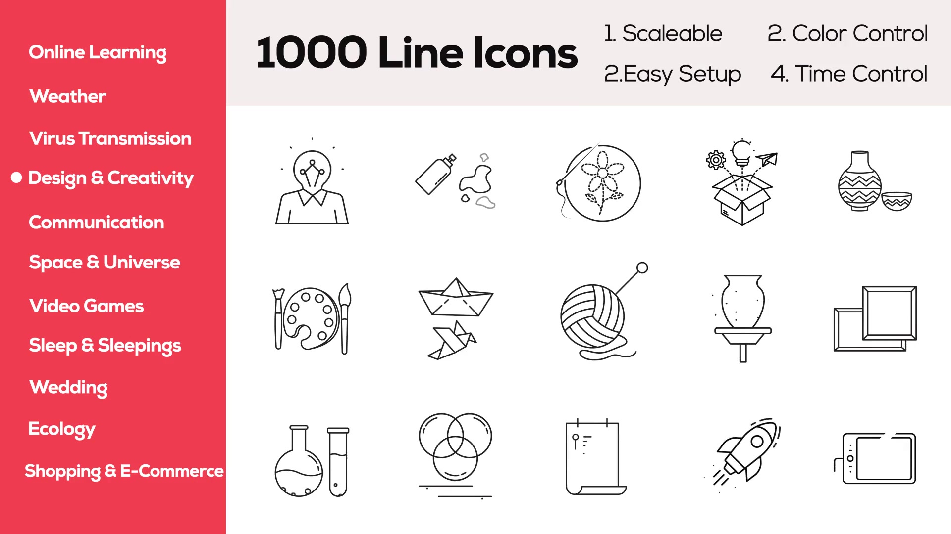 1000+ Line Icons Pack Videohive 35290895 After Effects Image 7