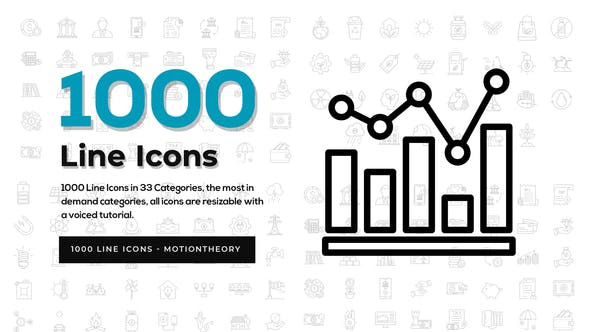 1000+ Line Icons Pack - Download Videohive 35290895