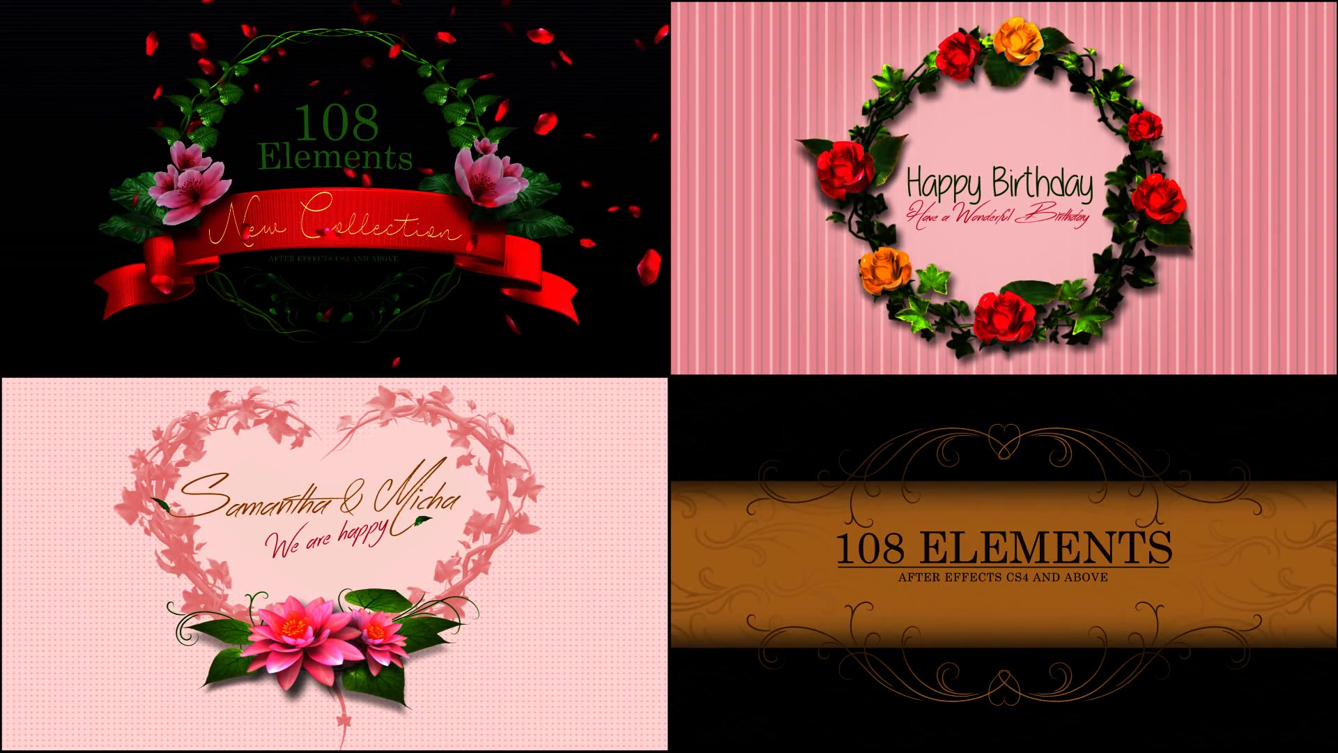 108 Flower Elements - Download Videohive 14656996
