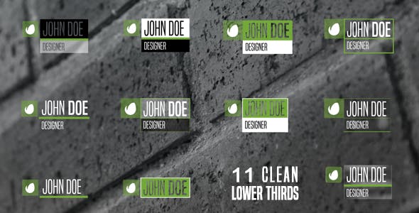 11 Clean Lower Thirds - Download Videohive 13704734
