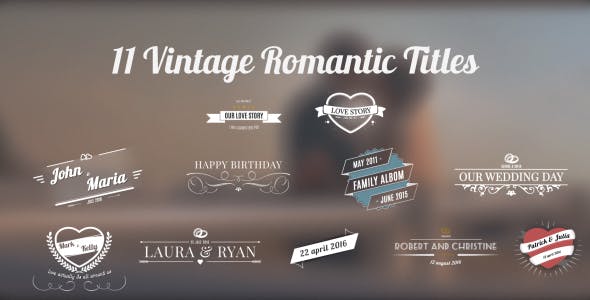 11 Vintage Romantic Titles - Download Videohive 13375945