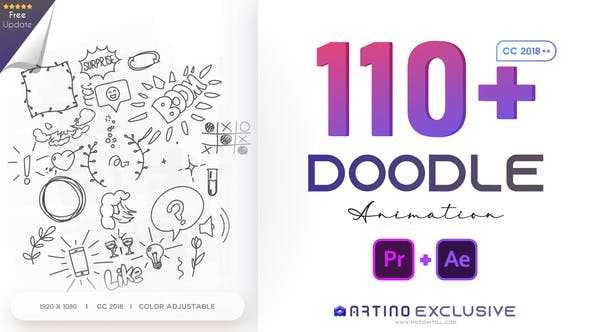 110 Animated Doodles Pack - Download Videohive 28732986