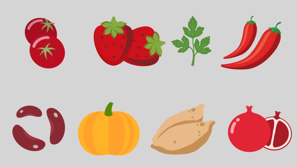110 Nature, Fruits and Vegetables Icons Videohive 22595923 After Effects Image 10