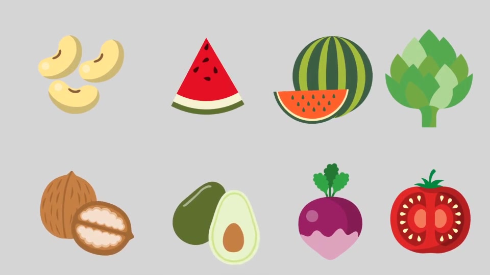 110 Nature, Fruits and Vegetables Icons Videohive 22595923 After Effects Image 9