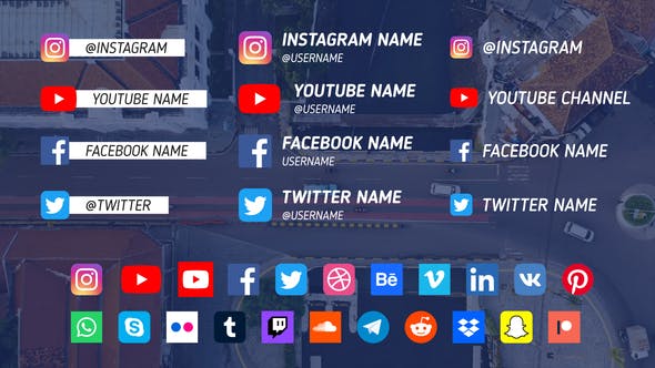 110 Social Media Lower Thirds - Videohive 33870112 Download