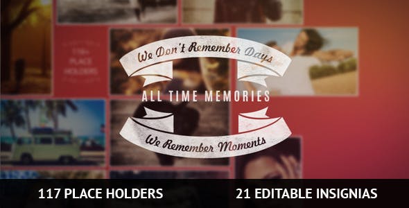 117 PlaceHolders + 21 Insignia Memories Slideshow - 9404344 Videohive Download