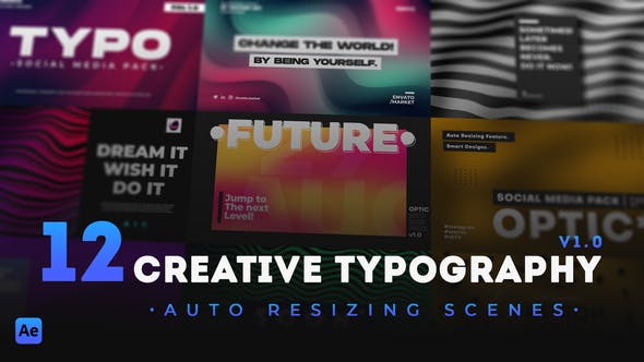 12 Creative Typography Scenes - Download Videohive 31809887