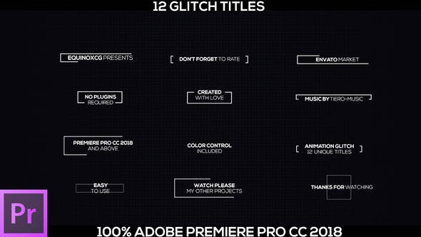 12 Glitch Titles - Videohive Download 21917935