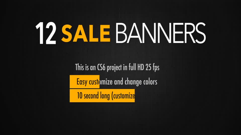 12 Sale Banners Videohive 21623212 After Effects Image 1