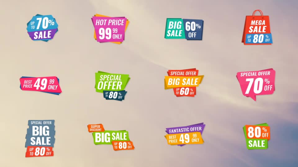 12 Sale Banners Videohive 21623212 After Effects Image 2