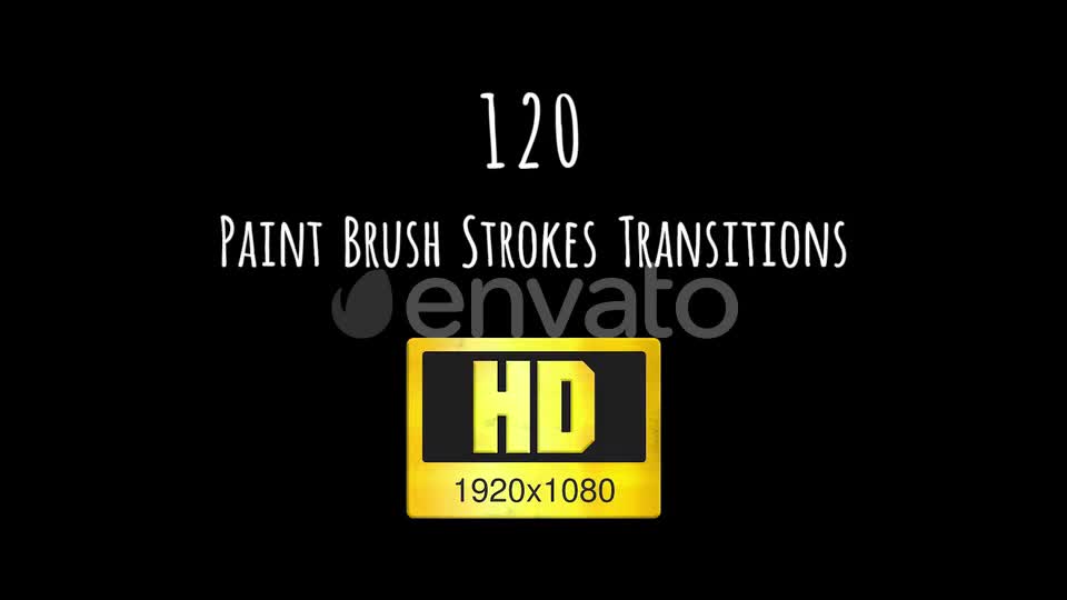 120 Paint Brush Matte Transitions HD Pack Videohive 22816638 Motion Graphics Image 1