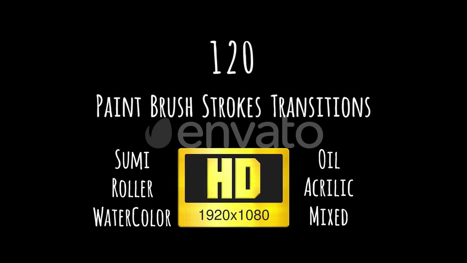 120 Paint Brush Matte Transitions HD Pack Videohive 22816638 Motion Graphics Image 11
