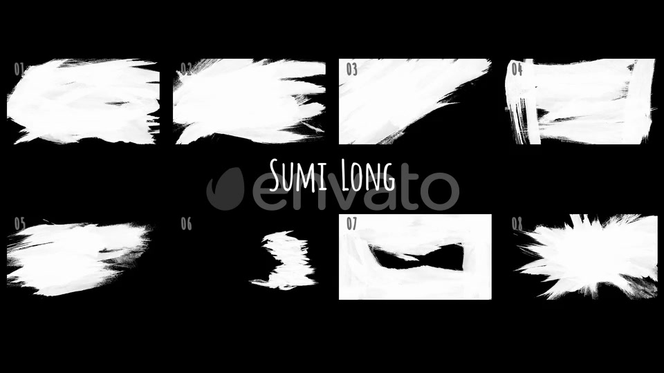 120 Paint Brush Matte Transitions HD Pack Videohive 22816638 Motion Graphics Image 5