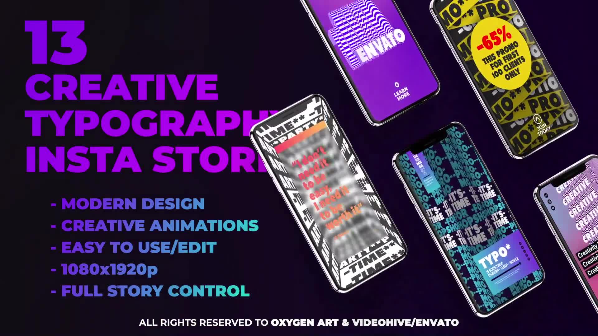 13 Creative Typography Instagram Stories Videohive 26435125 After Effects Image 1