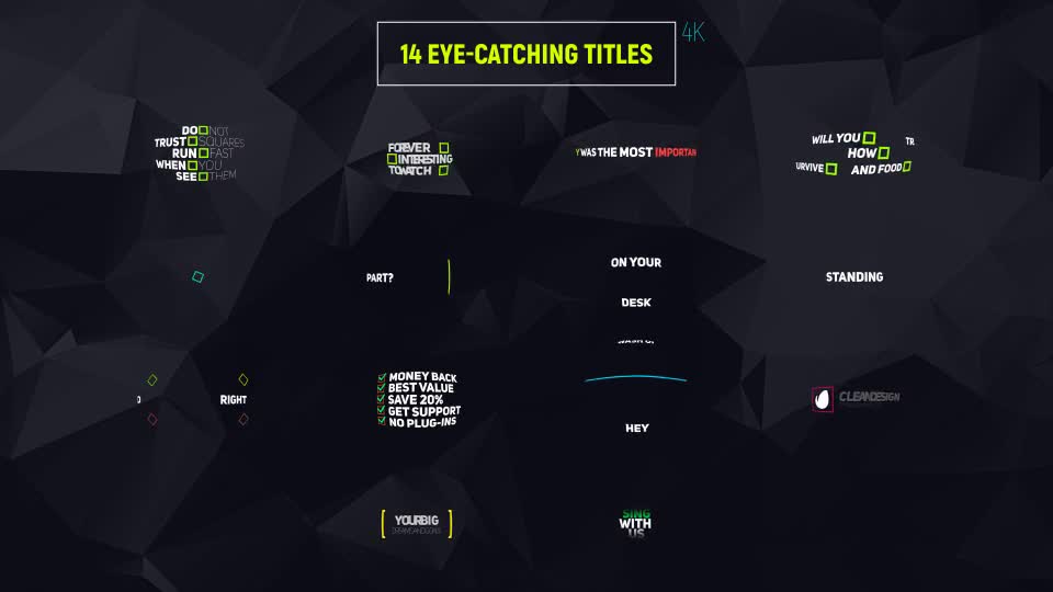 14 Eye catching Titles - Download Videohive 17001501