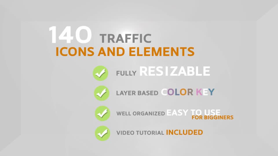 140 Traffic Icons and Elements Videohive 20083280 After Effects Image 1