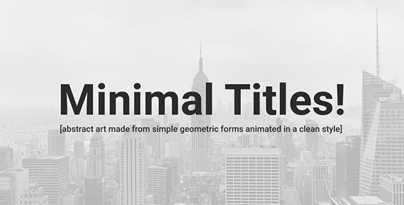 15 Clean and Minimal Titles! - 19527019 Download Videohive