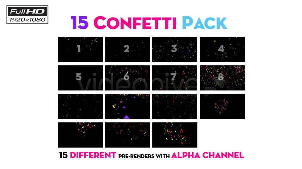 15 Confetti Pack - Download Videohive 6696248