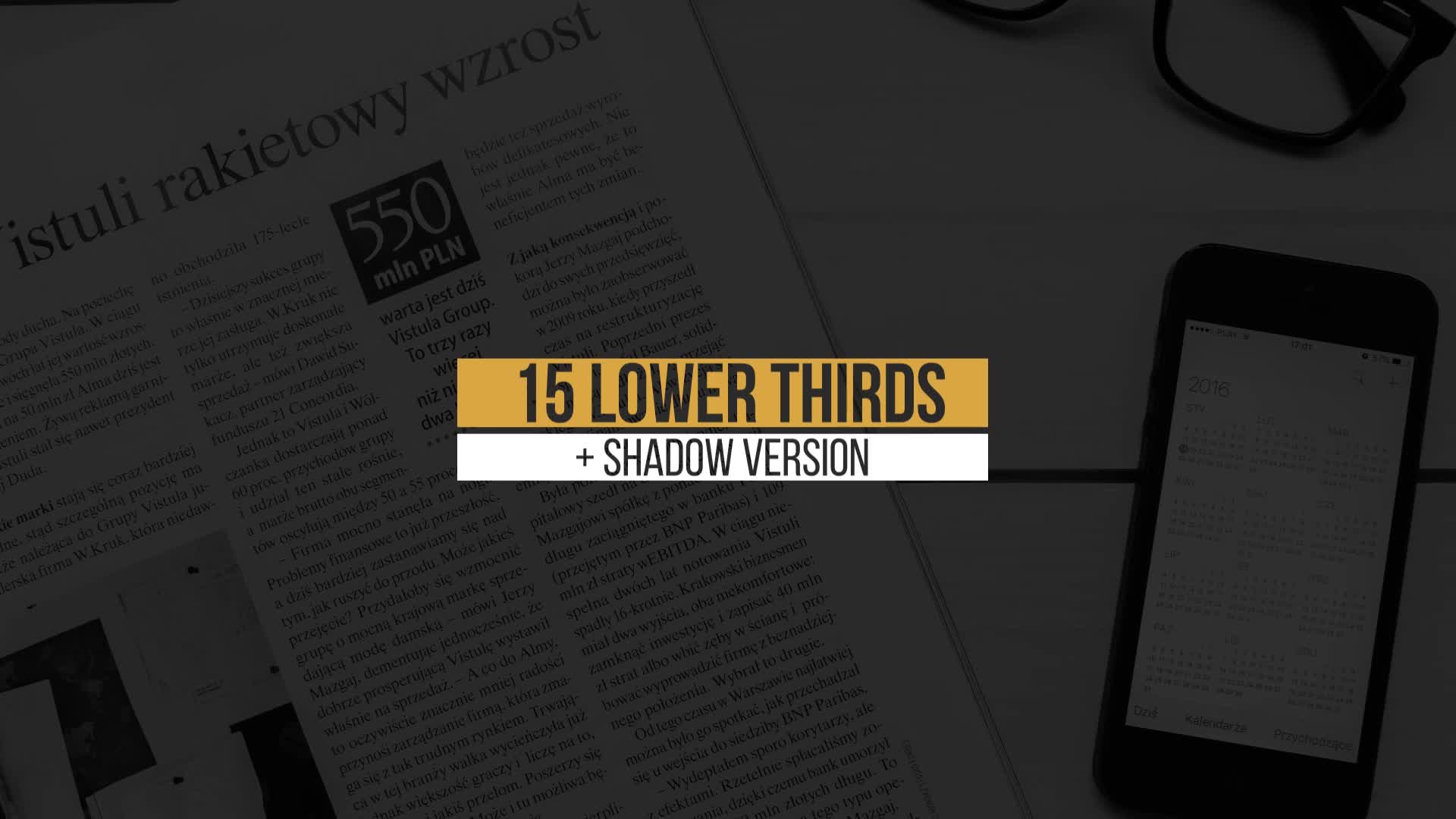 15 Lower Thirds Clean & Shadow \ Premiere Pro Videohive 29484773 Premiere Pro Image 1