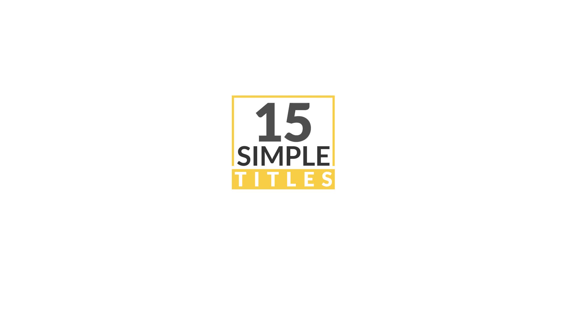 15 Simple Titles for Premiere Videohive 22569951 Premiere Pro Image 1