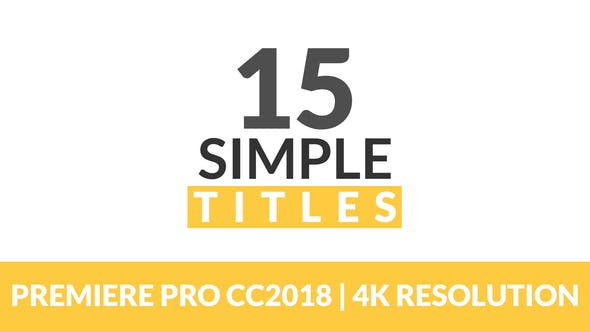 15 Simple Titles for Premiere - 22569951 Videohive Download