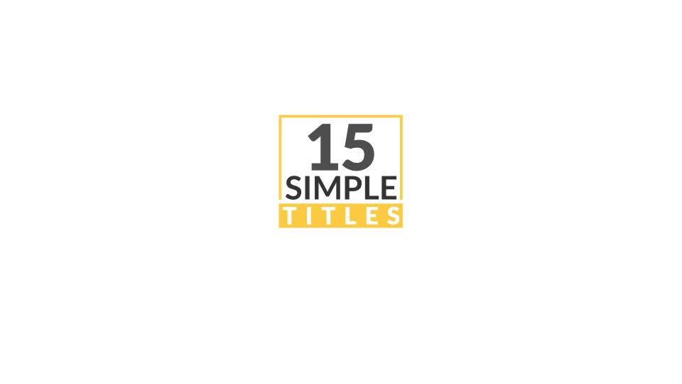 15 Simple Titles Videohive 18091214 After Effects Image 1
