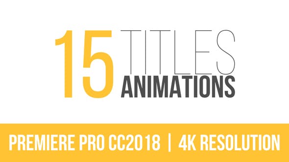 15 Title Animations for Premiere - Download Videohive 22308297