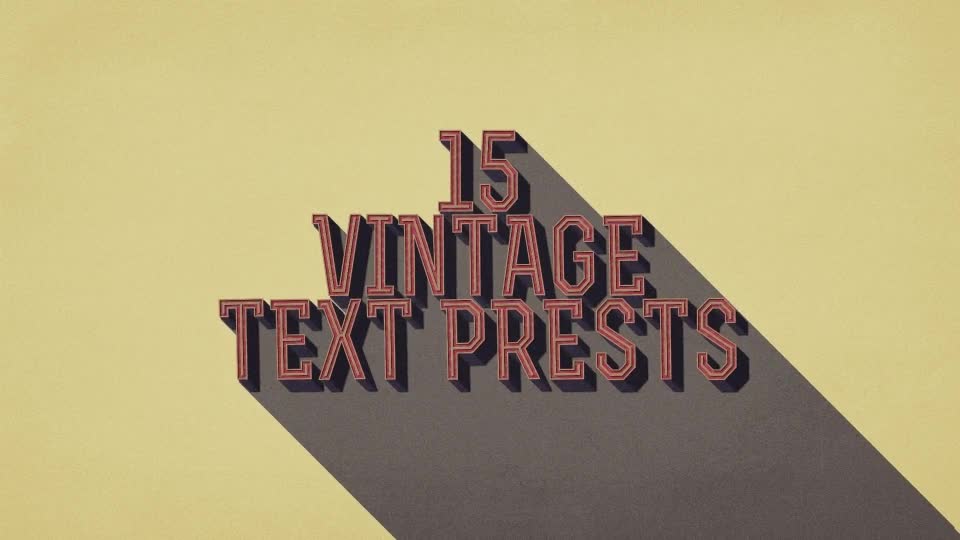15 Vintage Retro Text Presets Videohive 9472590 After Effects Image 1