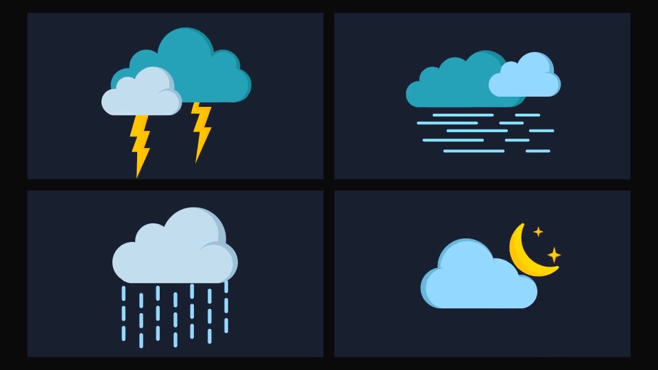 15 Weather Icons Pack Videohive 24658488 Premiere Pro Image 5