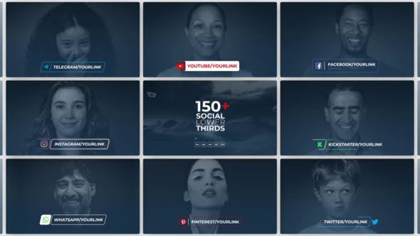 150+ Social Media Lower Thirds - 23227932 Download Videohive