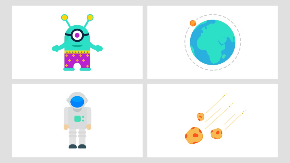 16 Animated Space Icons Pack Videohive 24350877 After Effects Image 4