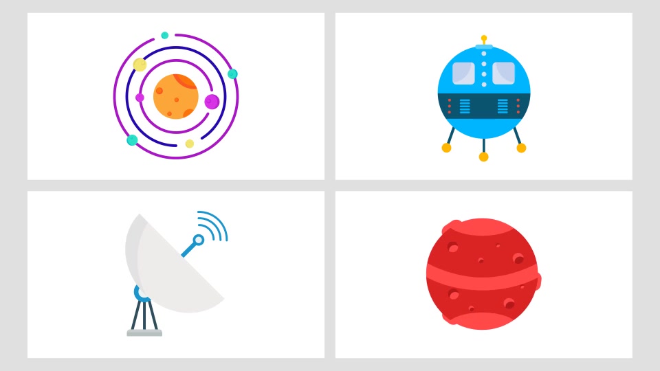 16 Animated Space Icons Pack Videohive 24350877 After Effects Image 8