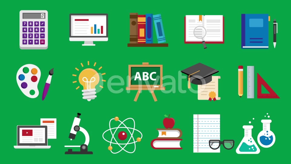 16 Education Icons Videohive 22198352 Motion Graphics Image 4
