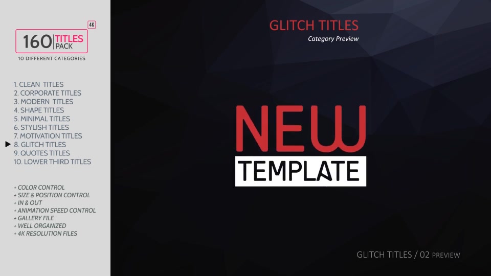 160 Titles Pack Different Styles - Download Videohive 17321741