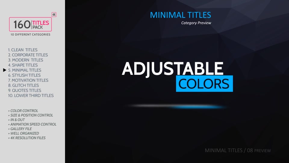 160 Titles Pack Different Styles - Download Videohive 17321741