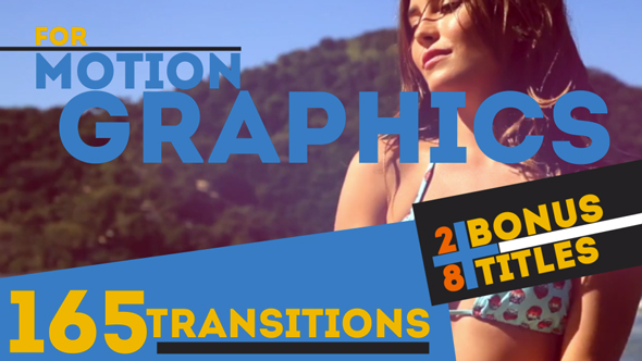 165 Transitions & 28 Titles Pack Motion Graphics - Download Videohive 17024070